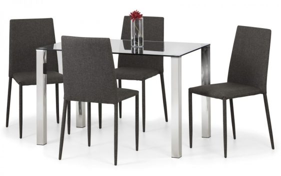 Enzo Table Jazz Chair Slate Grey Linen