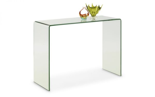 amalf bent glass console table
